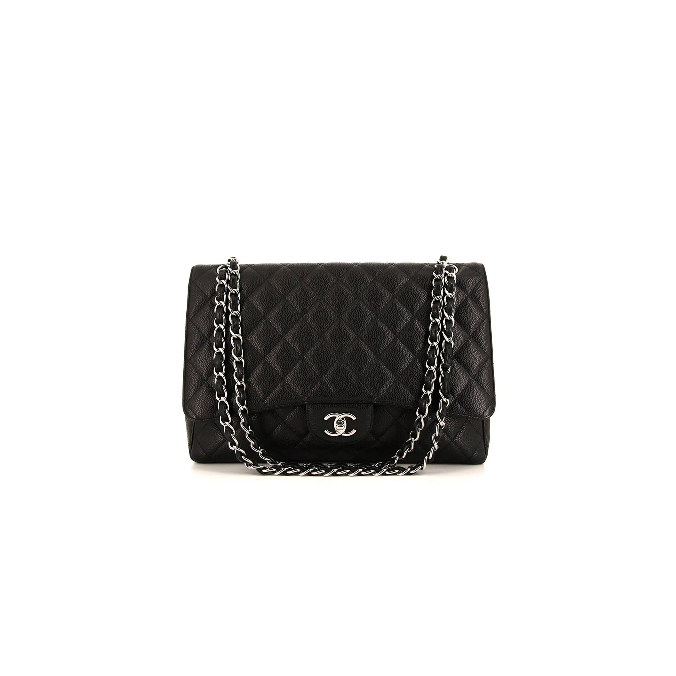 CHANEL MASTER JUMBO CLASSIC CAVIAR EXTRA LARGE DOUBLE FLAP SHOULDER BAG 239627 (33*23*10cm)